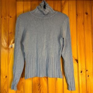 Yuma Elegant Stonewashed Periwinkle Buttery Soft and Stretchy Turtleneck Sweater